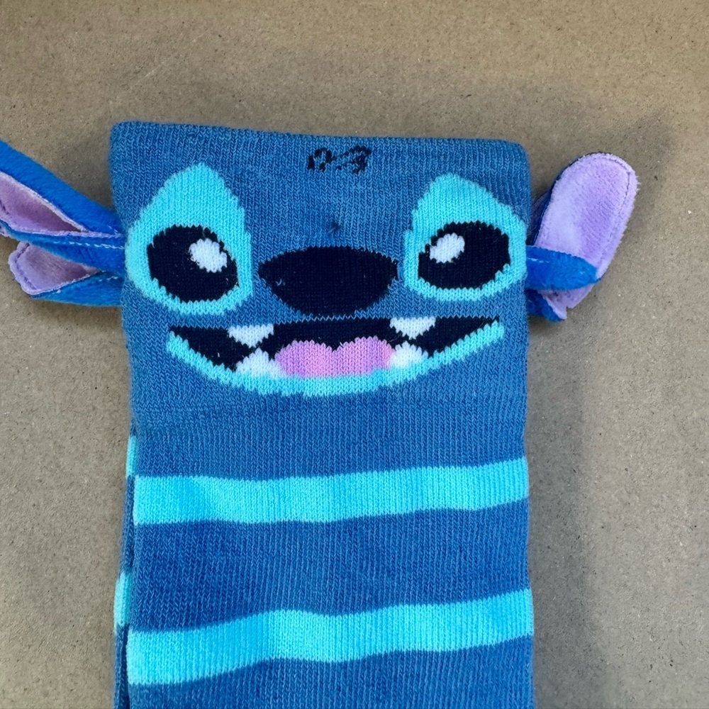 NWT Disney Lilo and Stitch 3D Stitch Over The Knee Socks. Size 9-11 (sock 5-10)
